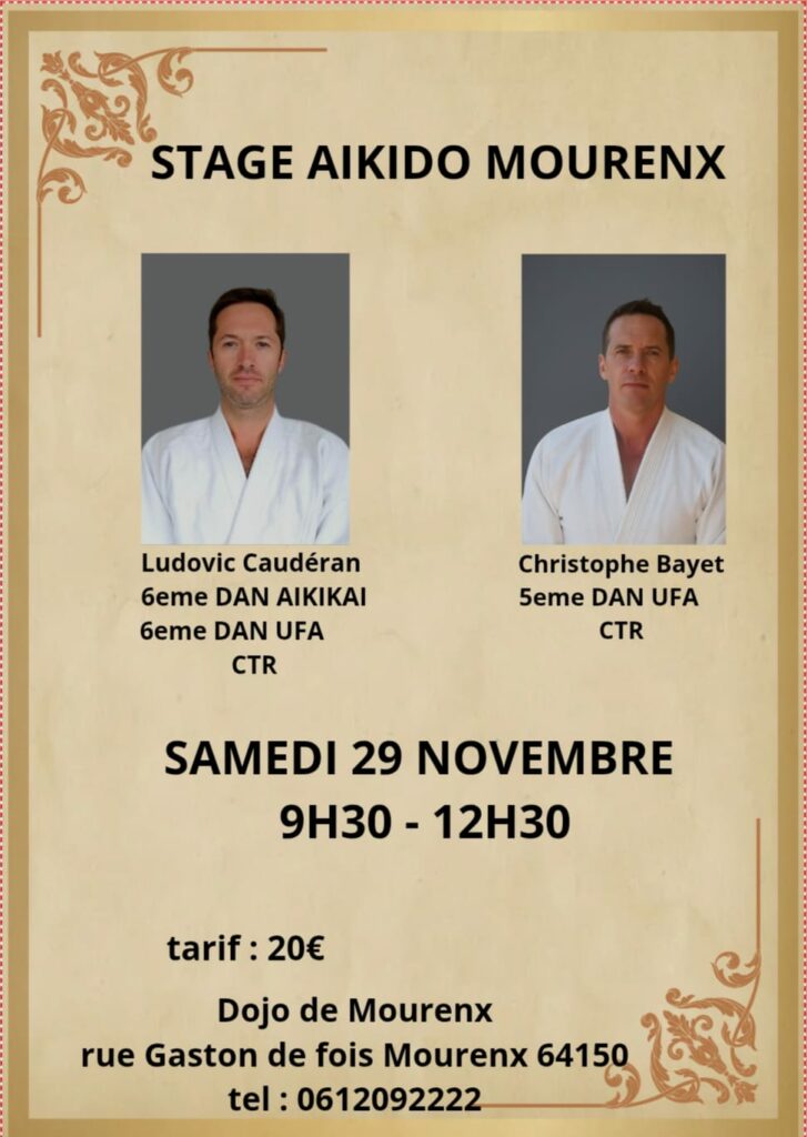 Stage Aïkido Mourenx Ludovic Caudéran et Christophe Bayet